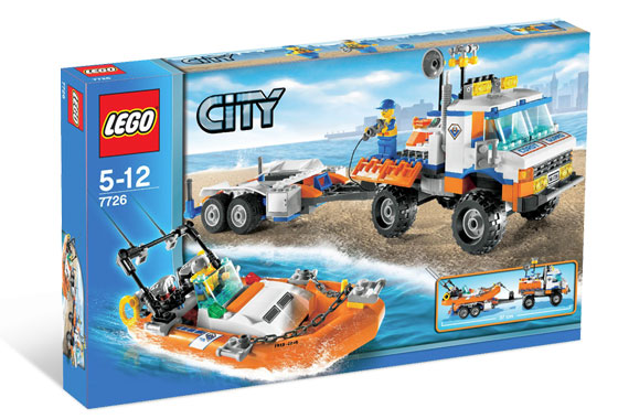 7726 Coast Guard Truck with Speed Boat (Retired) LEGO City product image 1, provided for visual reference and product detail