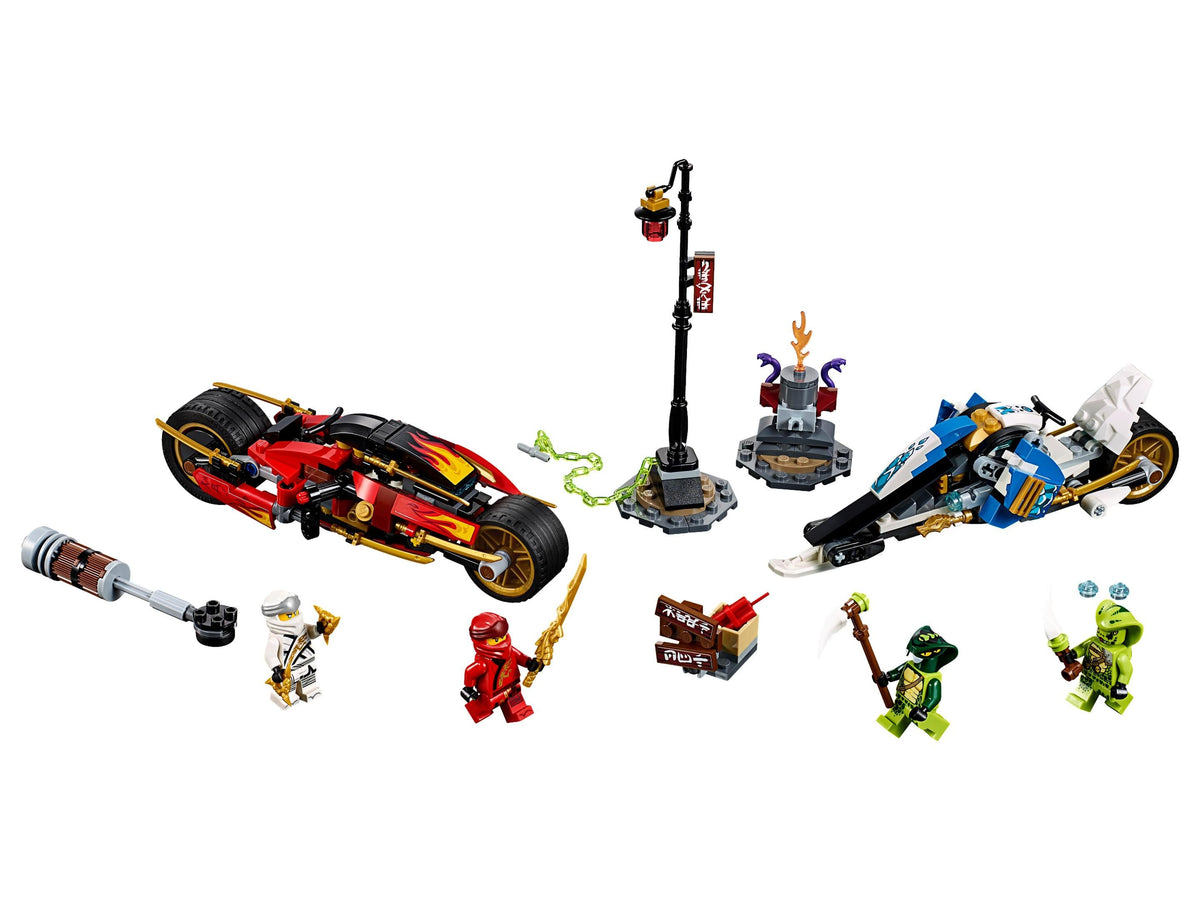 70667 Kai's Blade Cycle & Zane's Snowmobile (Retired) LEGO Ninjago product image 2, provided for visual reference and
