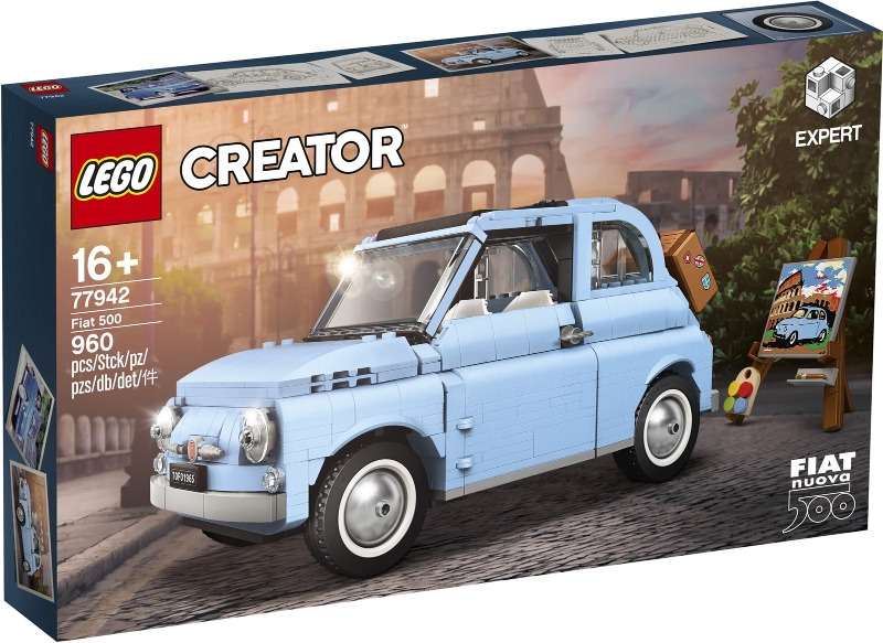 77942 Fiat 500 (Bright Light Blue Edition) (Retired) LEGO Creator Expert product image 1, provided for visual reference and