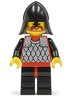 Scale Mail - Red with Black Arms, Black Legs with Red Hips, Black Neck-Protector (cas149) product image 1, provided for