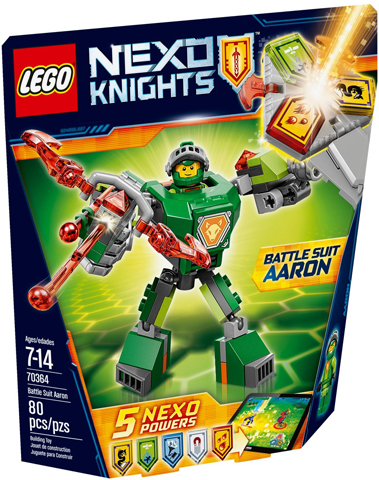 70364 Battle Suit Aaron (Retired) LEGO Nexo Knights product image 1, provided for visual reference and product detail review