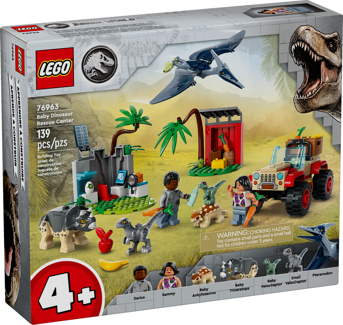 76963 Baby Dinosaur Rescue Center (Retired) LEGO Jurassic World product image 2, provided for visual reference and product