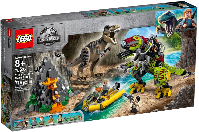 75938 T. rex vs Dino-Mech Battle (Retired) LEGO Jurassic World product image 1, provided for visual reference and product