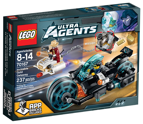 70167 Invizable Gold Getaway (Retired) LEGO Ultra Agents product image 1, provided for visual reference and product detail