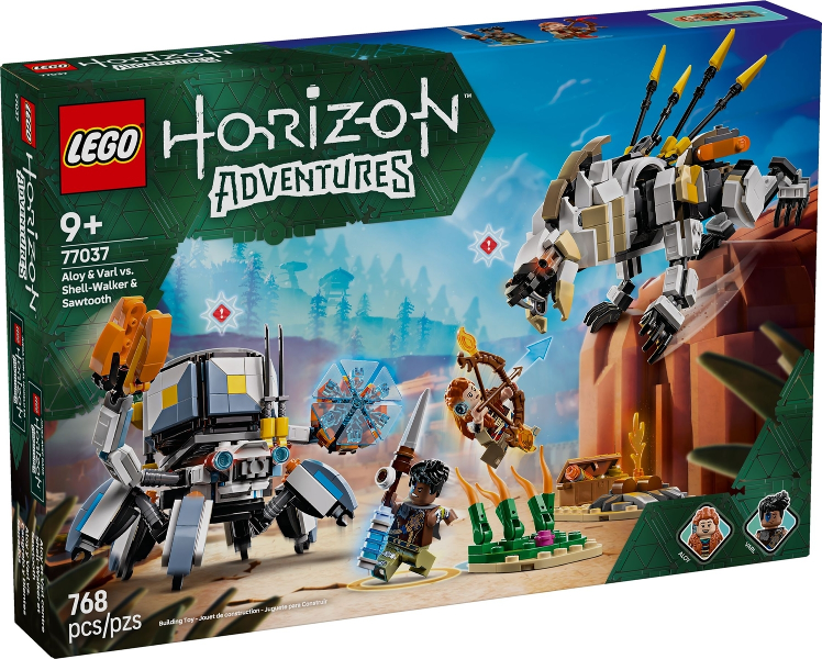 77037 Aloy & Varl vs. Shell-Walker & Sawtooth (Retired) LEGO Horizon product image 2, provided for visual reference and