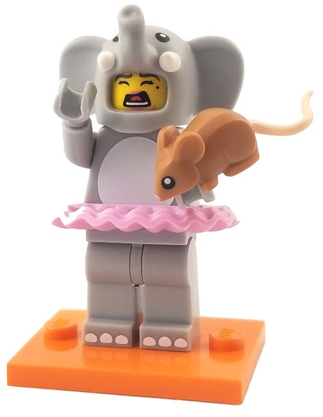 Elephant Costume Girl - Series 18 Collectible Minifigure (col18-1) product image 2, provided for visual reference and