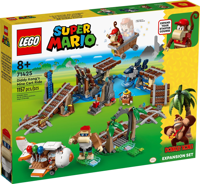 71425 Diddy Kong's Mine Cart Ride - Expansion Set (Retired) LEGO Super Mario product image 1, provided for visual reference