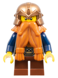 Fantasy Era - Dwarf, Dark Orange Beard, Copper Helmet with Studded Bands, Dark Blue Arms (cas390) product image 1, provided