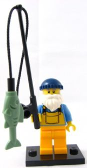 Fisherman - Series 3 Collectible Minifigure (col03-1) product image 2, provided for visual reference and product detail
