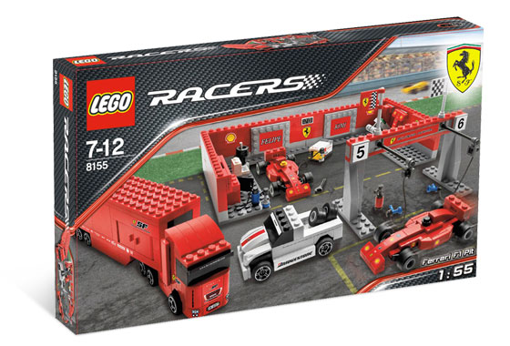 8155 Ferrari F1 Pit (1:55) (Retired) LEGO Racers product image 1, provided for visual reference and product detail review