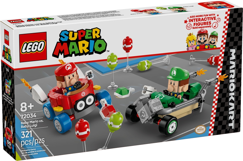 72034 Mario Kart - Baby Mario vs. Baby Luigi (Retired) LEGO Super Mario product image 1, provided for visual reference and