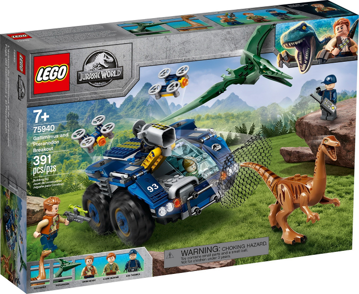 75940 Gallimimus and Pteranodon Breakout (Retired) LEGO Jurassic World product image 1, provided for visual reference and