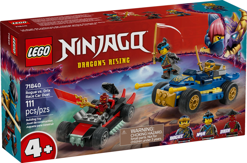 71840 Rogue vs. Drix Race Car Duel (Retired) LEGO Ninjago product image 1, provided for visual reference and product detail