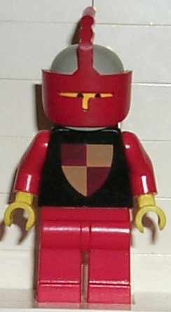 Classic - Knights Tournament Knight Black, Red Legs, Light Gray Helmet, Red Visor (cas282) product image 1, provided for