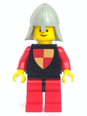 Classic - Knights Tournament Knight Black, Red Legs with Black Hips, Light Gray Neck-Protector (cas229) product image 1,