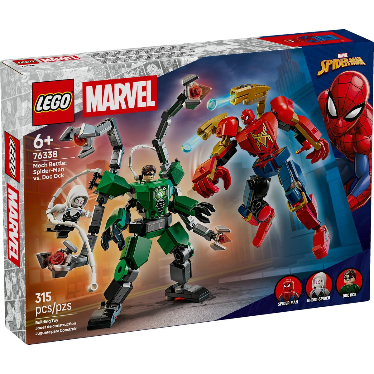 76338 Mech Battle: Spider-Man vs. Doc Ock (Retired) LEGO Super Heroes product image 1, provided for visual reference and