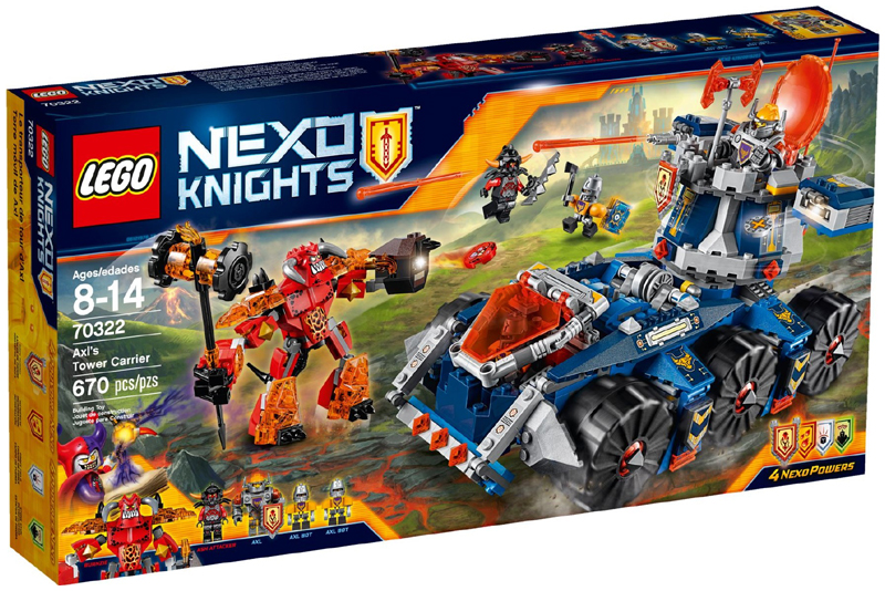70322 Axl's Tower Carrier (Retired) LEGO Nexo Knights product image 1, provided for visual reference and product detail