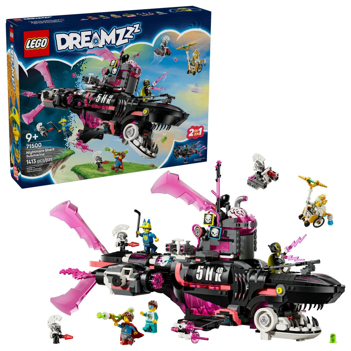 71500 Nightmare Shark Submarine (Retired) LEGO Dreamzzz product image 2, provided for visual reference and product detail