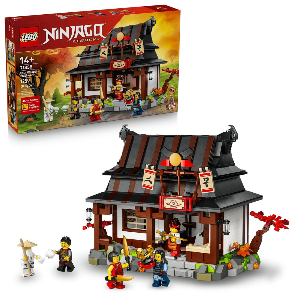 71858 Four Weapons Blacksmith 15th Anniversary (Retired) LEGO Ninjago product image 2, provided for visual reference and