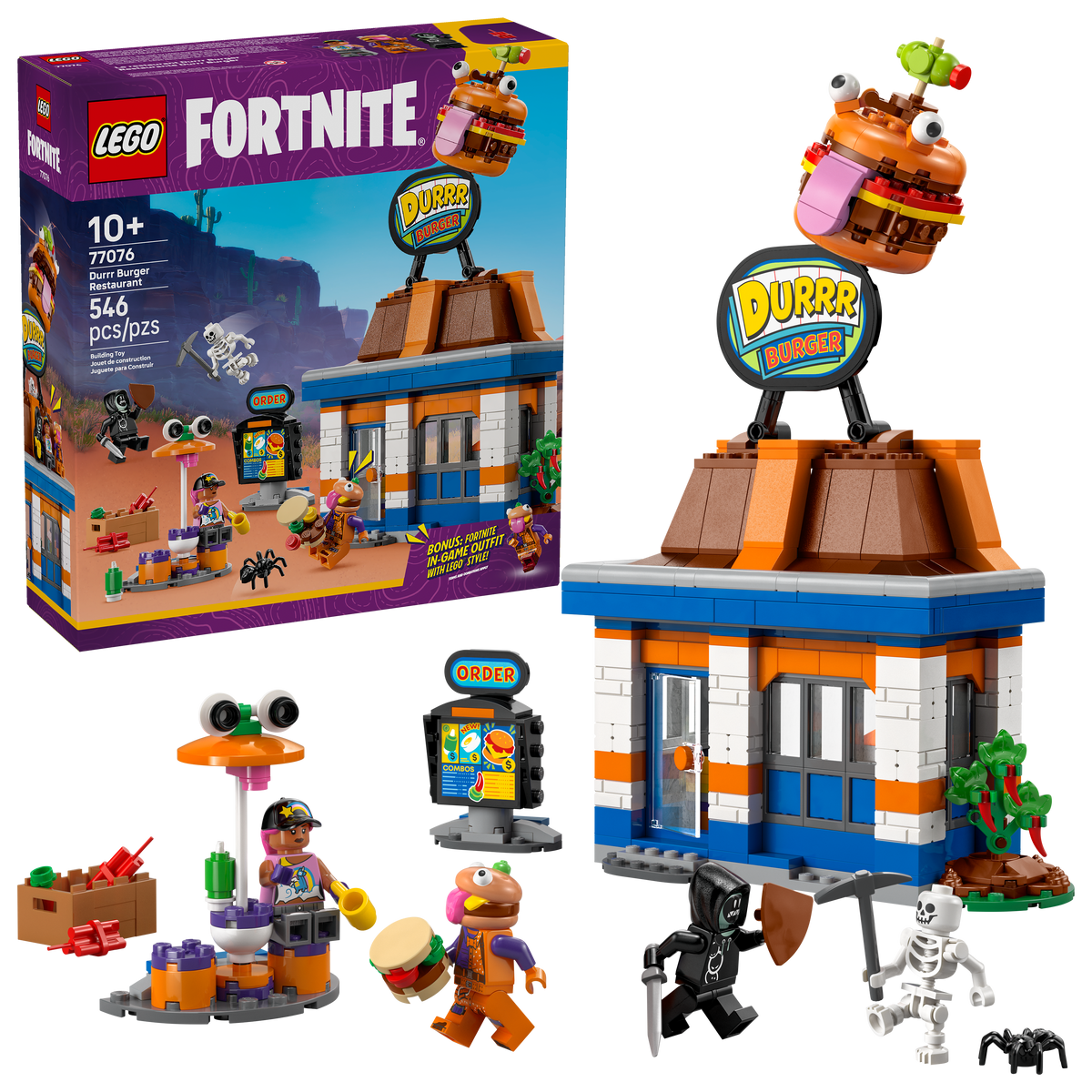 77076 Durrr Burger Restaurant (Retired) LEGO Fortnite product image 2, provided for visual reference and product detail