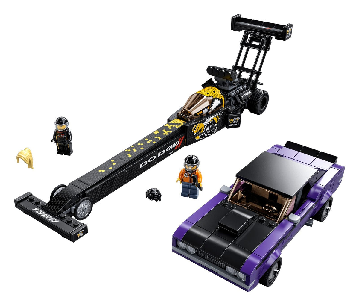 76904 Mopar Dodge//SRT Top Fuel Dragster and 1970 Dodge Challenger T/A (Retired) LEGO Speed Champions product image 2,
