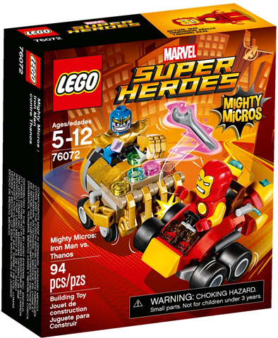 76072 Mighty Micros: Iron Man vs. Thanos (Retired) LEGO Super Heroes product image 1, provided for visual reference and