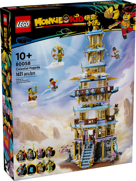 80058 Celestial Pagoda (Retired) LEGO Monkie Kid product image 1, provided for visual reference and product detail review