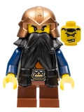 Fantasy Era - Dwarf, Black Beard, Copper Helmet with Studded Bands, Dark Blue Arms (cas433) product image 1, provided for