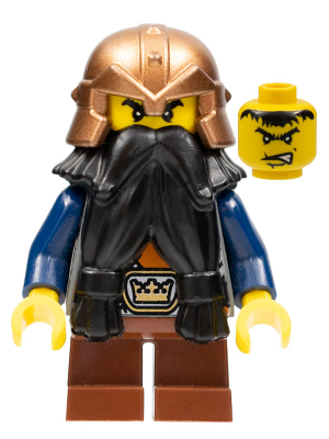 Fantasy Era - Dwarf, Black Beard, Copper Helmet with Studded Bands, Dark Blue Arms (cas433) product image 1, provided for