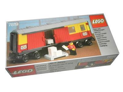 7819 Postal Container Wagon (Retired) LEGO Trains product image 1, provided for visual reference and product detail review