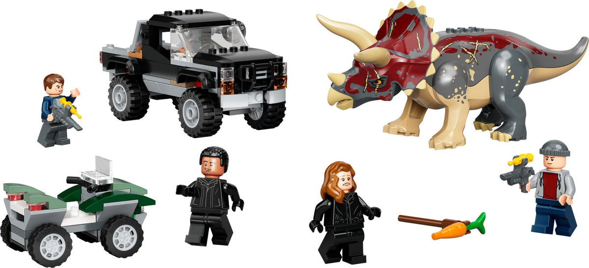 76950 Triceratops Pickup Truck Ambush (Retired) LEGO Jurassic World product image 2, provided for visual reference and