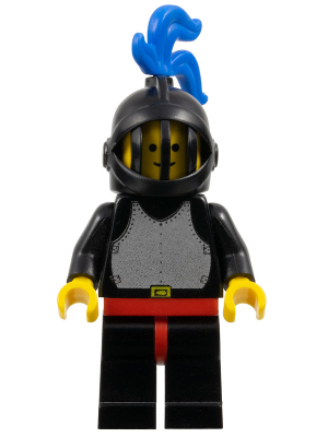 Breastplate - Black, Black Legs with Red Hips, Black Grille Helmet, Blue Plume, Black Plastic Cape (cas176) product image 1,