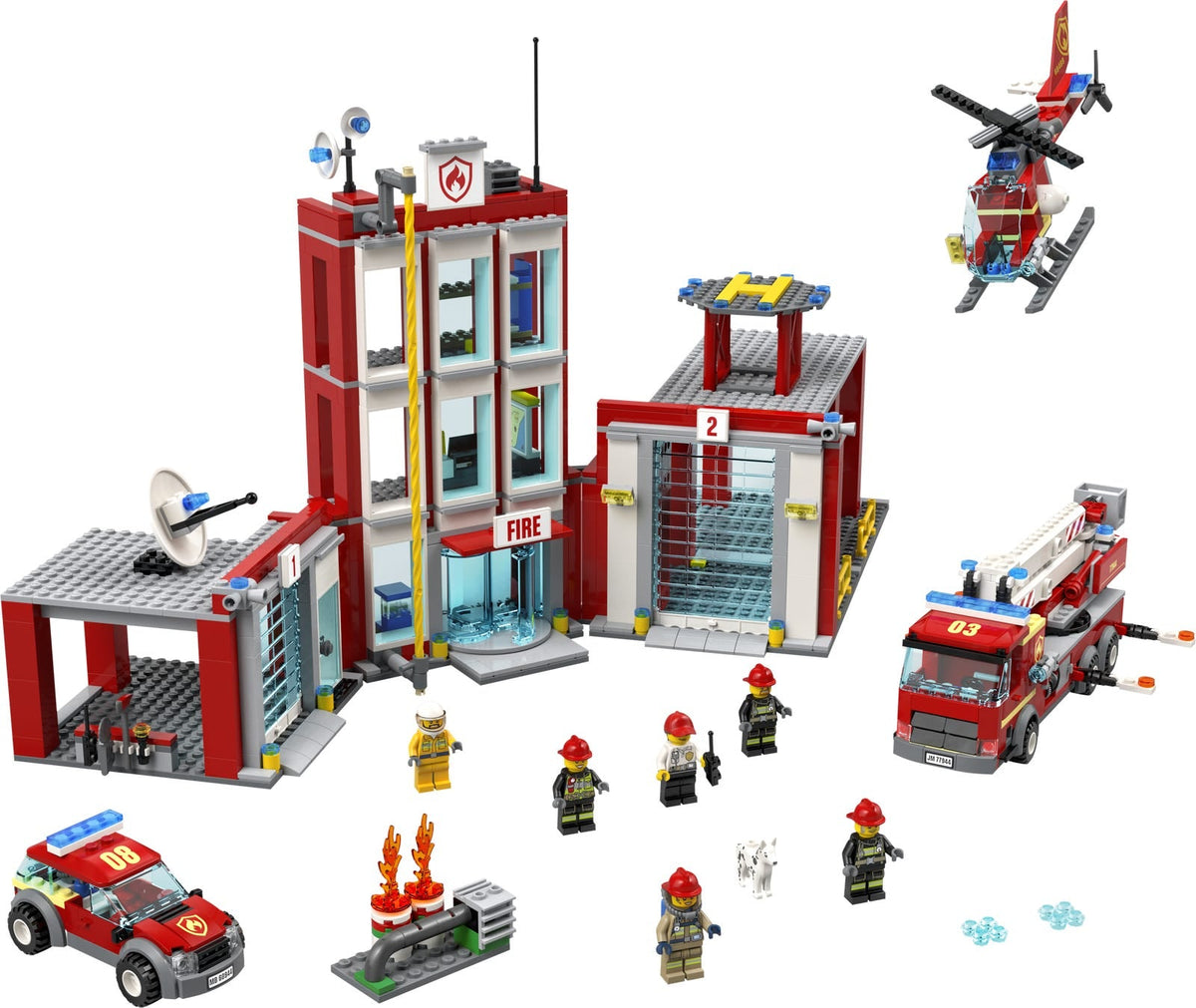 77944 Fire Station Headquarters (Retired) LEGO City product image 2, provided for visual reference and product detail review