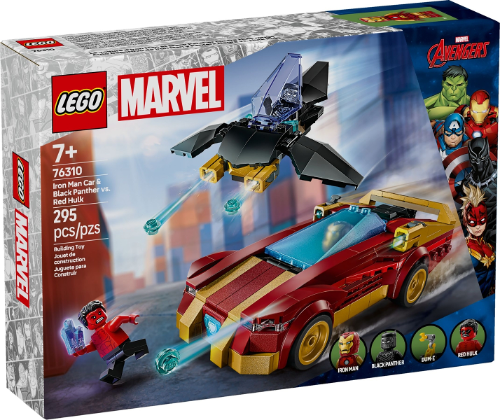 76310 Iron Man Car & Black Panther vs. Red Hulk (Retired) LEGO Super Heroes product image 1, provided for visual reference