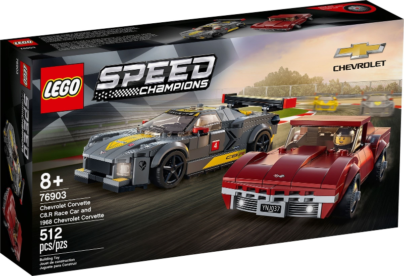76903 Chevrolet Corvette C8.R Race Car and 1968 Chevrolet Corvette (Retired) LEGO Speed Champions product image 1, provided