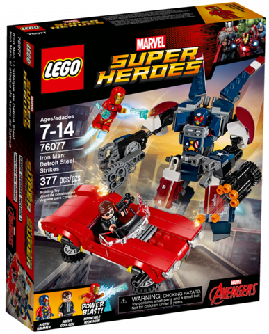 76077 Iron Man: Detroit Steel Strikes (Retired) LEGO Super Heroes product image 1, provided for visual reference and product