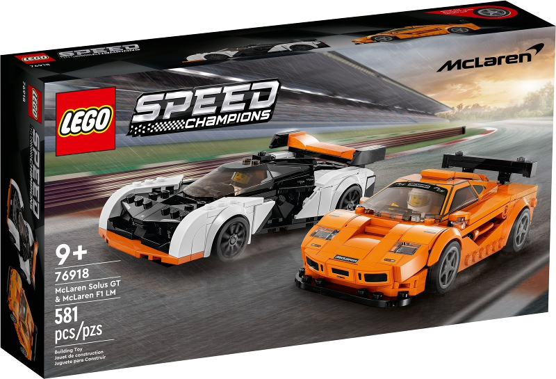 76918 McLaren Solus GT & McLaren F1 LM (Retired) LEGO Speed Champions product image 1, provided for visual reference and