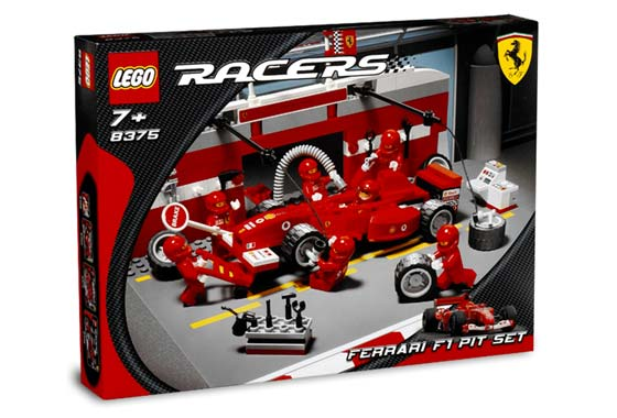 8375 Ferrari F1 Pit Set (Retired) LEGO Racers product image 1, provided for visual reference and product detail review