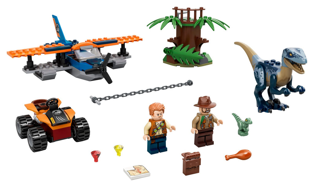 75942 Velociraptor: Biplane Rescue Mission (Retired) LEGO Jurassic World product image 2, provided for visual reference and