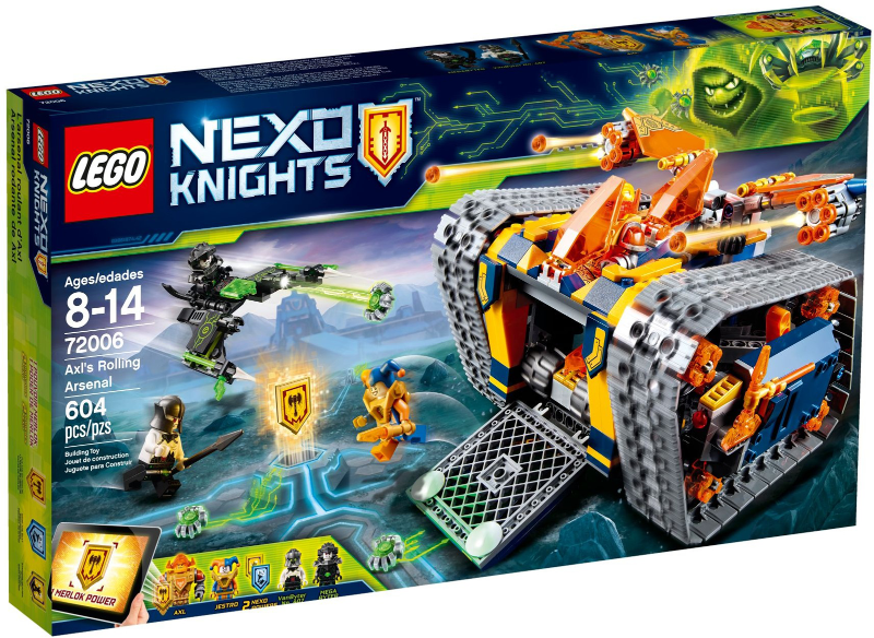 72006 Axl's Rolling Arsenal (Retired) LEGO Nexo Knights product image 1, provided for visual reference and product detail
