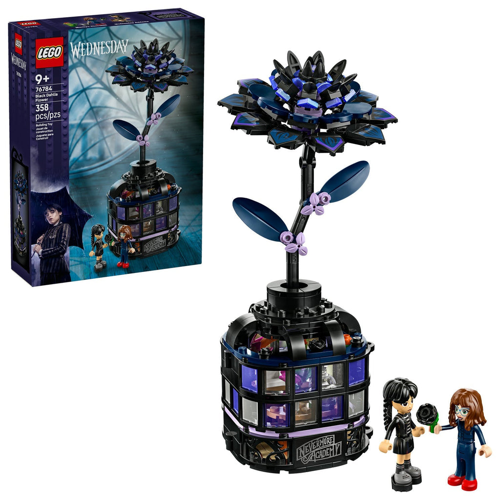 76784 Black Dahlia Flower (Retired) LEGO Wednesday product image 2, provided for visual reference and product detail review