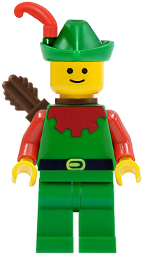 Forestman - Red, Green Hat, Red Feather, Quiver (cas137a) product image 1, provided for visual reference and product detail