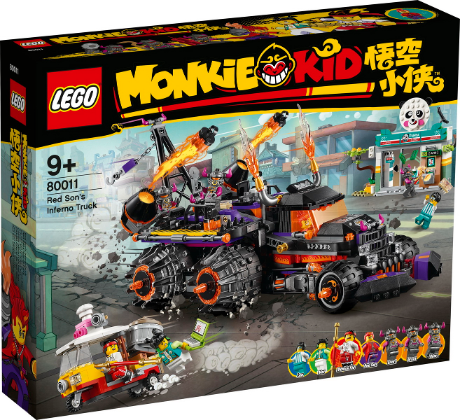 80011 Red Son's Inferno Truck (Retired) LEGO Monkie Kid product image 1, provided for visual reference and product detail