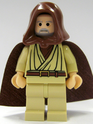 Obi-Wan Kenobi - Old, Reddish Brown Hood and Cape, Black Eyes (sw0206) product image 1, provided for visual reference and