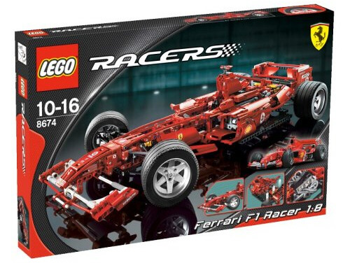 8674 Ferrari F1 Racer 1:8 (Retired) LEGO Racers product image 1, provided for visual reference and product detail review
