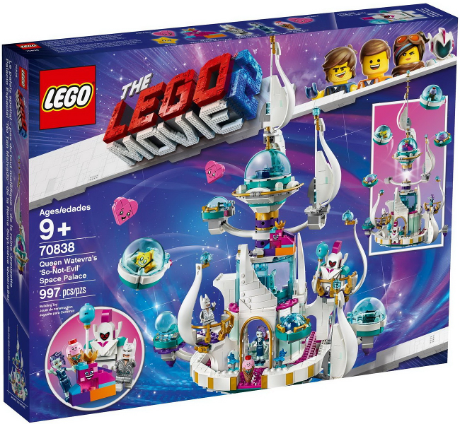 70838 Queen Watevra's ‚ÄòSo-Not-Evil' Space Palace (Retired) LEGO The LEGO Movie 2