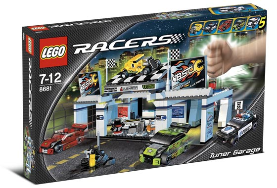 8681 Tuner Garage (Retired) LEGO Racers product image 1, provided for visual reference and product detail review