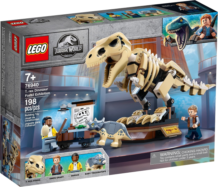 76940 T. rex Dinosaur Fossil Exhibition (Retired) LEGO Jurassic World product image 1, provided for visual reference and