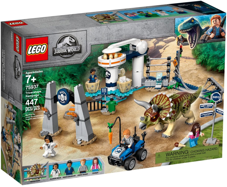 75937 Triceratops Rampage (Retired) LEGO Jurassic World product image 1, provided for visual reference and product detail