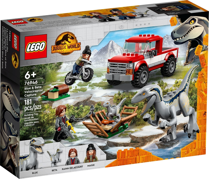 76946 Blue & Beta Velociraptor Capture (Retired) LEGO Jurassic World product image 1, provided for visual reference and